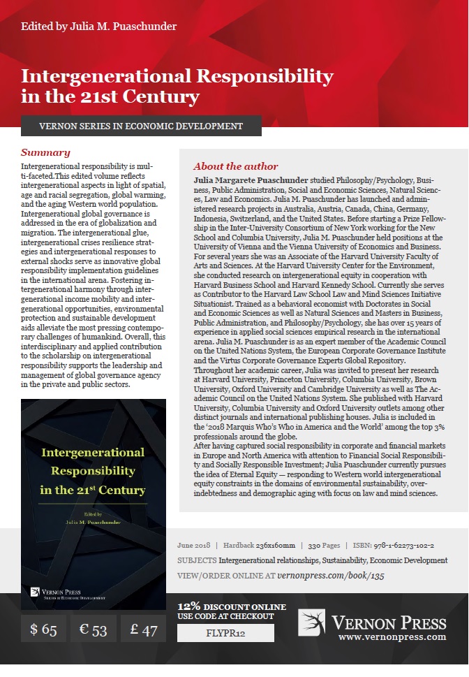 Intergenerational Responsibility in the 21st Century, Julia M. Puaschunder, Vernon Press, 2018