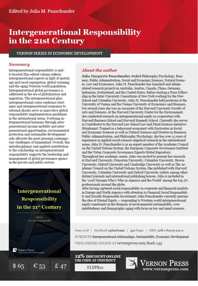 Intergenerational Responsibility in the 21st Century, Julia M. Puaschunder, Vernon Press, 2018