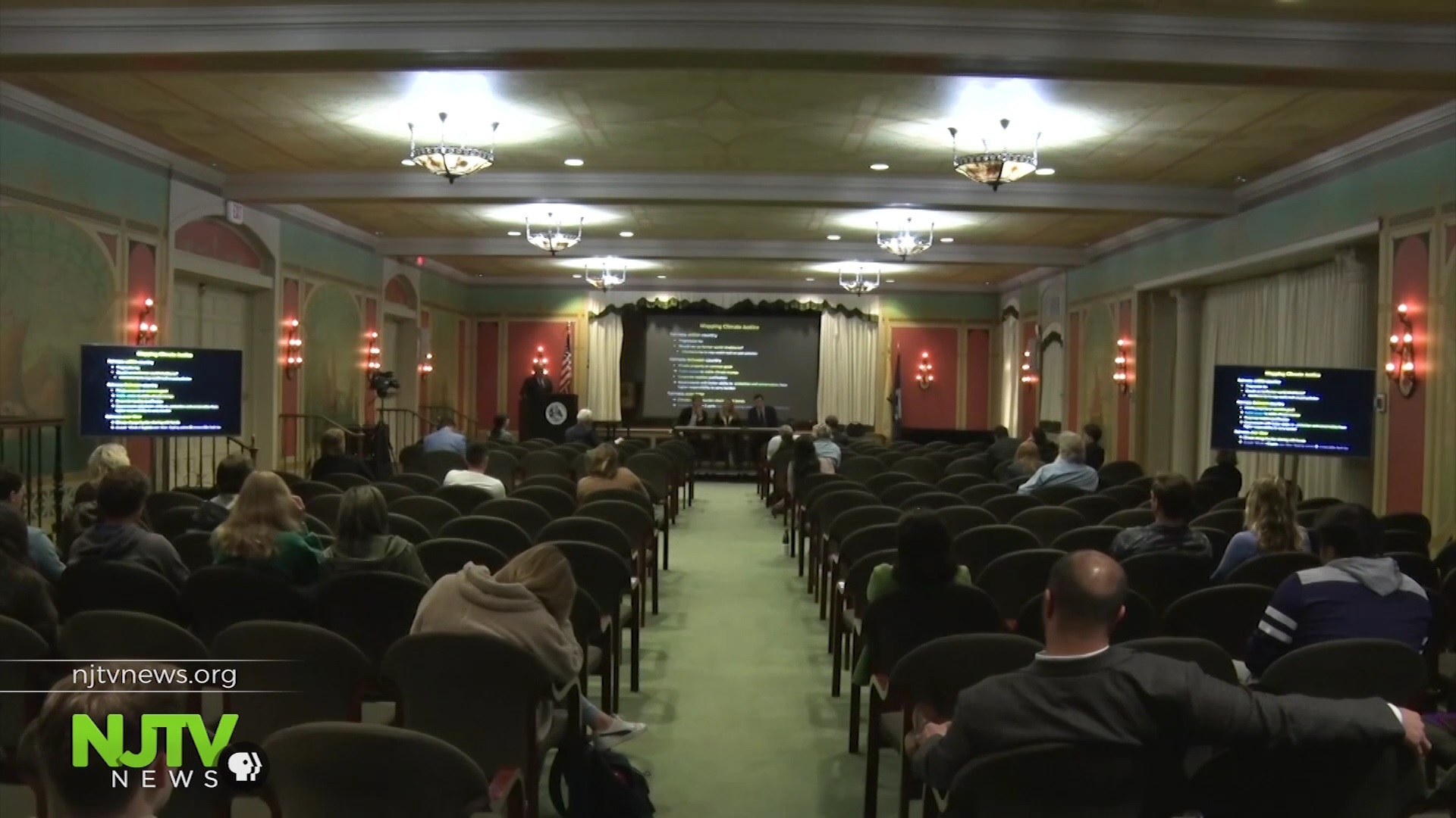 Media coverage, Keynote Panelist, Julia M. Puaschunder, 'Climate Change, Coasts, and Communities Symposium,' Monmouth University, Woodrow Wilson Great Hall, New Jersey, USA