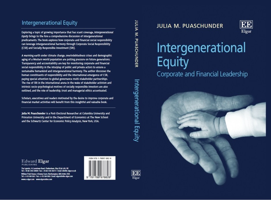 Intergenerational Equity: Corporate and Financial Leadership, Edward Elgar, Book Launch, Julia M. Puaschunder, 2019
