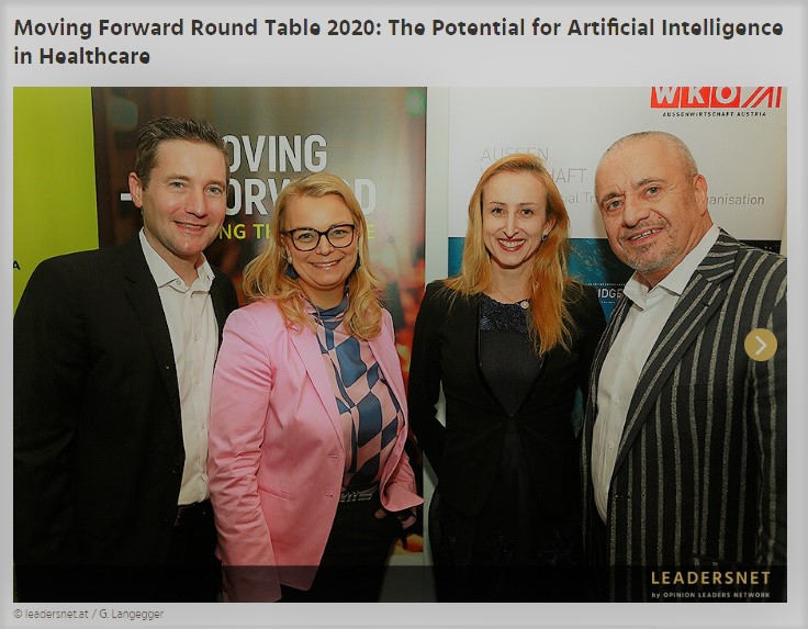 Keynote Roundtable 'The Potential for Artificial Intelligence in Healthcare' Julia M. Puaschunder in cooperation with Dr. Josef Mantl, JMC Communications, Vice Mayor of Vienna, Austria, EU, Moving Forward: Shaping the Future Roundtable