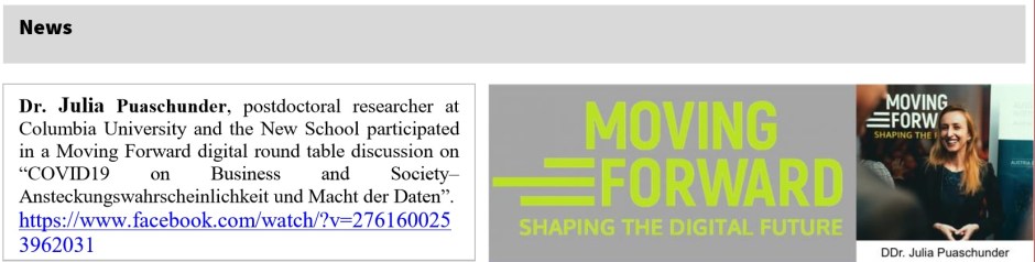 Columbia University Scientist, Julia M. Puaschunder, Press Release