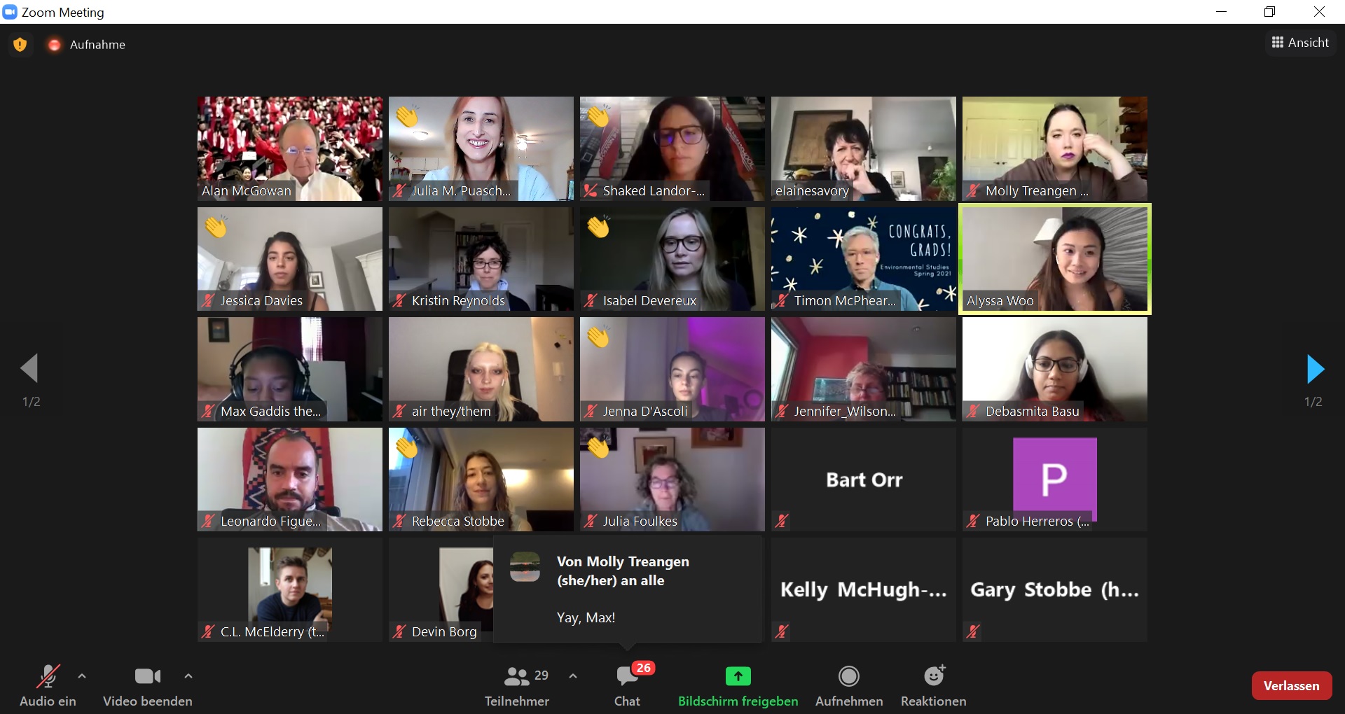 Julia M. Puaschunder, Economics of the Environment, Global, Urban and Environmental Studies Recognition Ceremony, The New School for Public Engagement, The New School New York New York