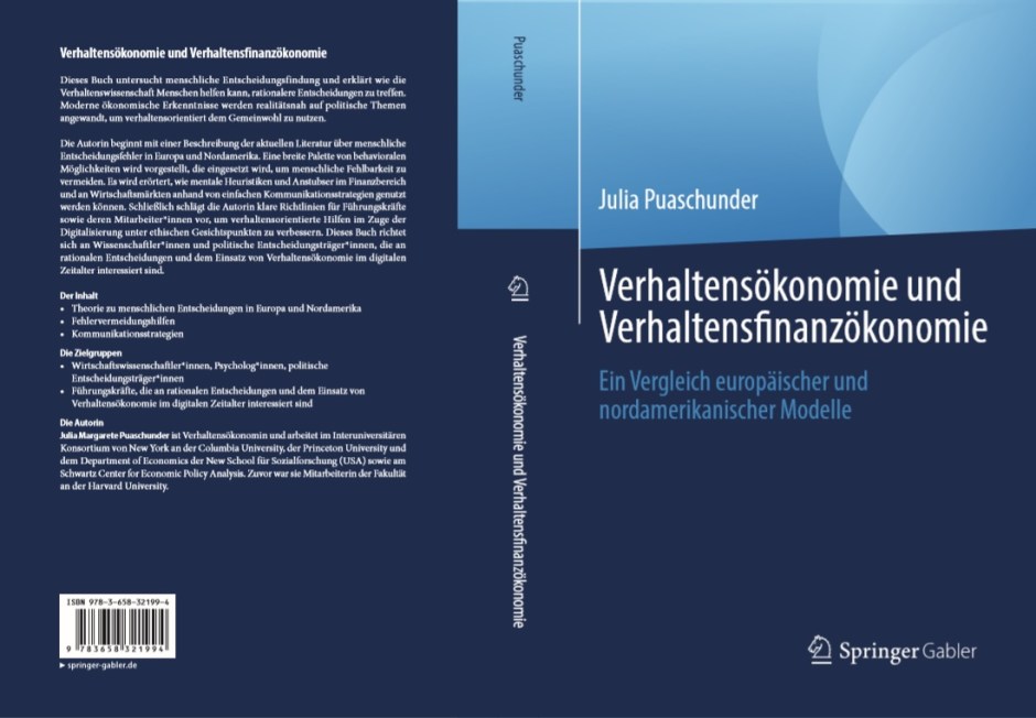 Verhaltensökonomie und Verhaltensfinanzökonomie: Ein Vergleich europäischer und nordamerikanischer Modelle, Springer Gabler, Julia M. Puaschunder, 2021