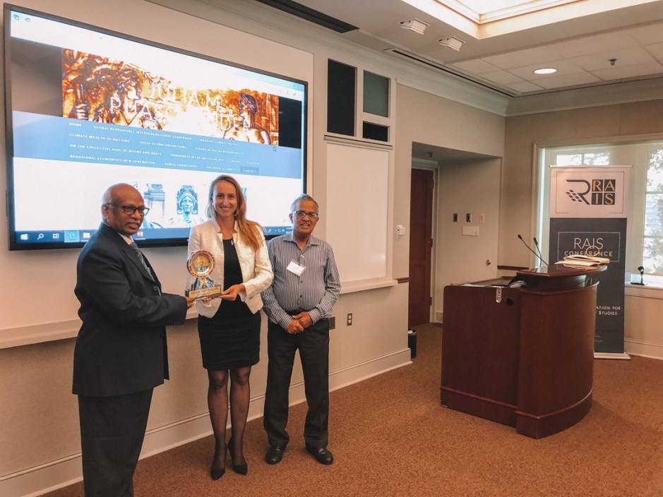 Research Association for Interdisciplinary Sciences (RAIS) conference, Lifetime Achievement Award, Julia M. Puaschunder, Princeton University