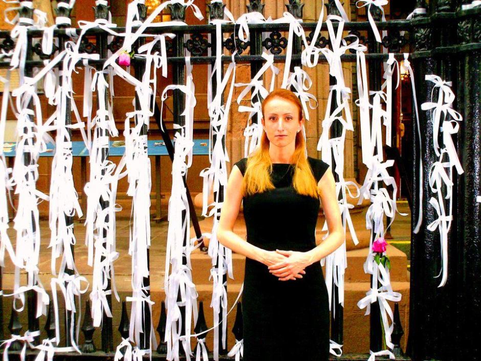 Trinity Wall Street, September 11, 2011, Julia M. Puaschunder, Observing the Tenth Anniversary of September 11, New York New York