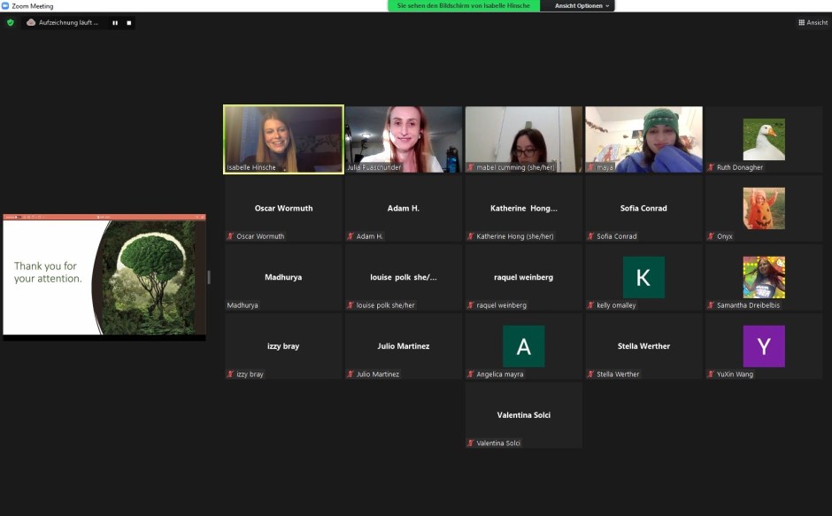 Next Generation EU Guest Lecture Dr. cand. Isabelle Hinsche at The New School New York