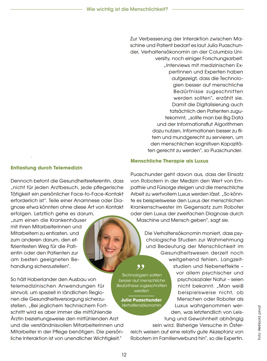 Legal situation of Artificial Intelligence in Healthcare, Julia M. Puaschunder, Rechtliche Fragen beim Einsatz von künstlicher Intelligenz in der Medizin